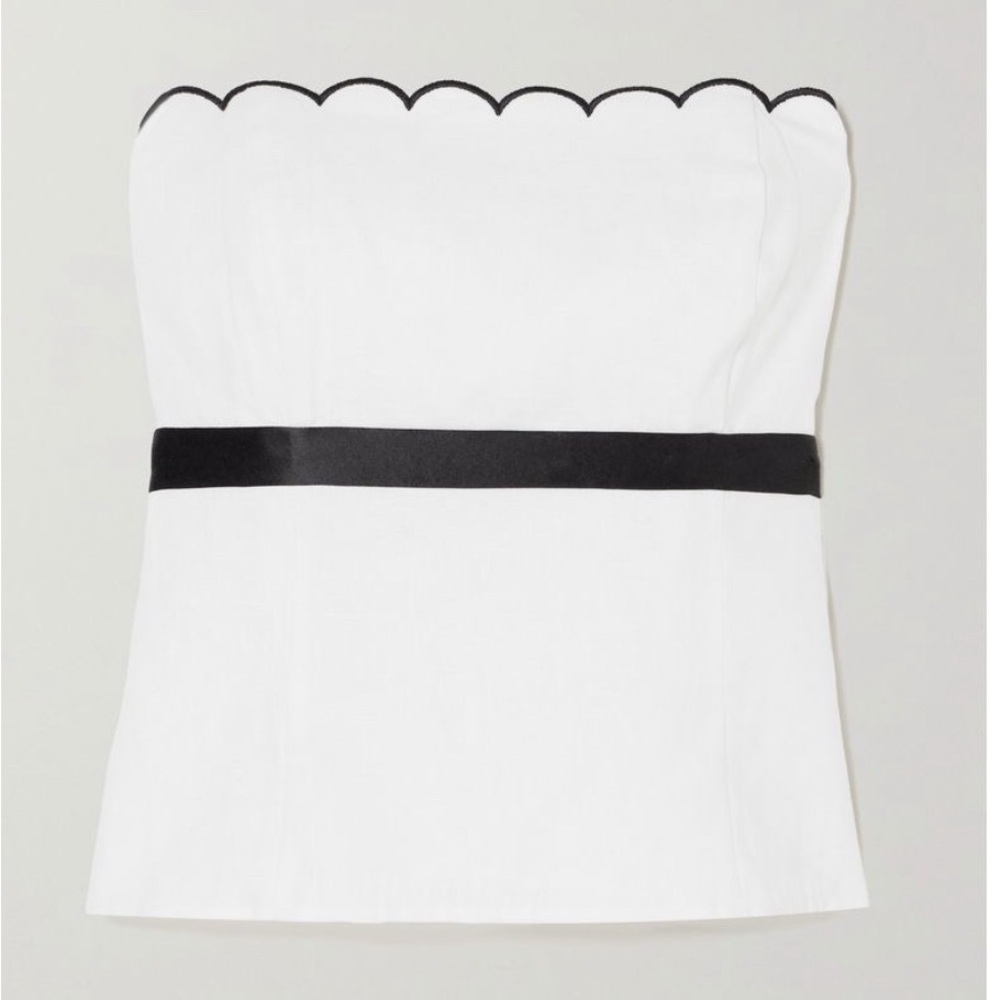White Reformation Strapless Top